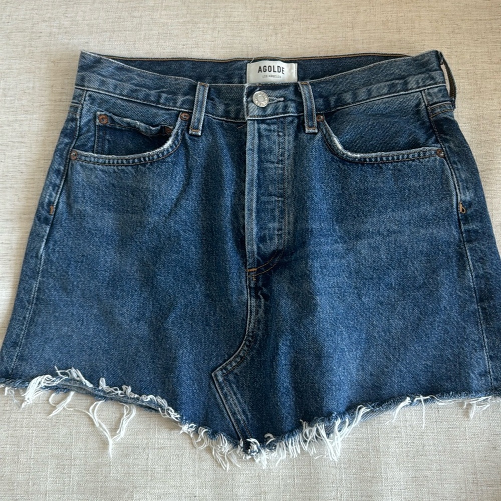 Agolde Parker Angled Hem Skirt size 25